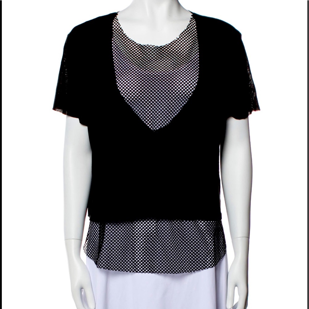NWOT KORAL fish net tee